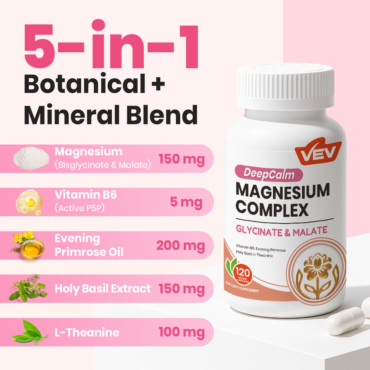 VEV DeepCalm Magnesium Complex for Women – Magnesium & Stress Relief Support