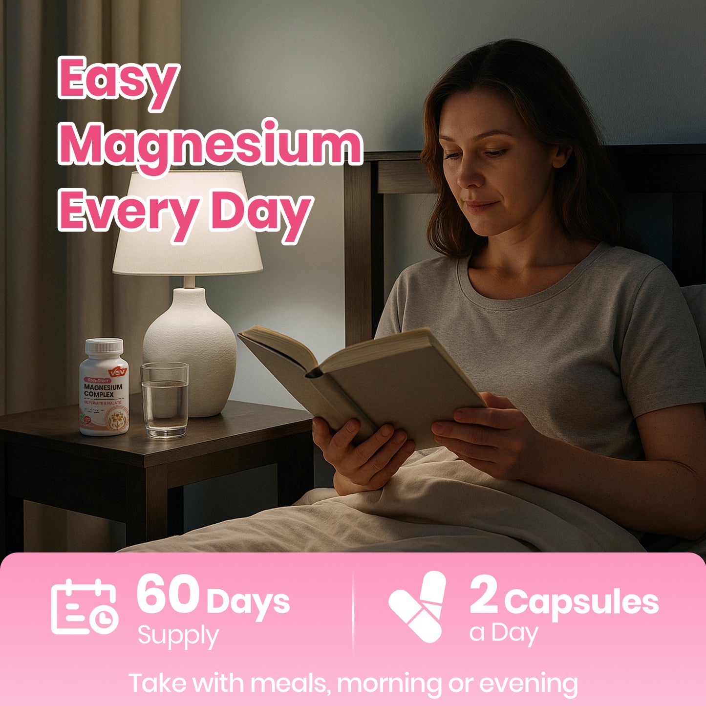 VEV DeepCalm Magnesium Complex for Women – Magnesium & Stress Relief Support