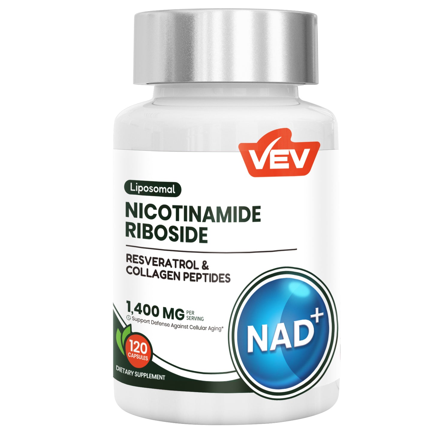 VEV 120 Capsules NAD+ Supplement -Liposomal