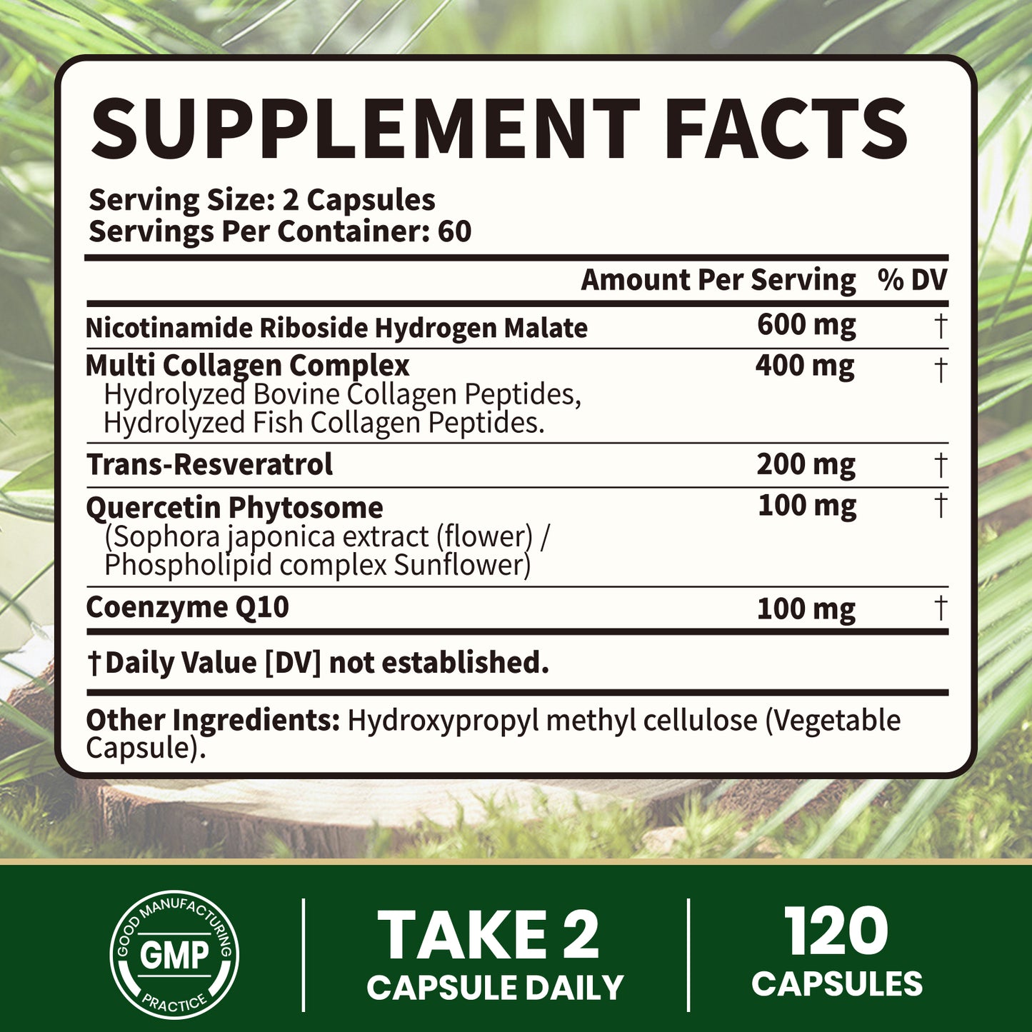 VEV 120 Capsules NAD+ Supplement -Liposomal