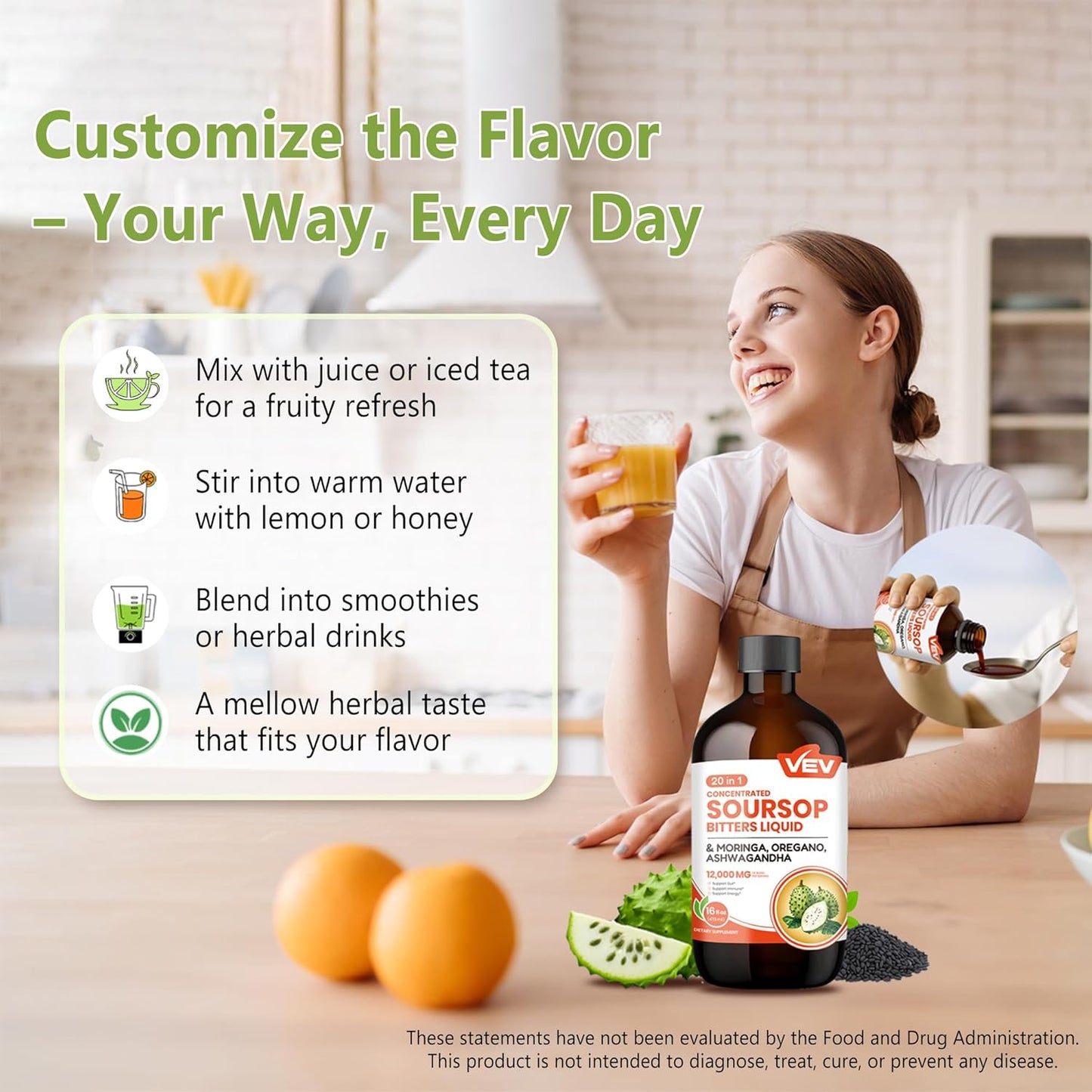 VEV Soursop Graviola Bitters Liquid Extract