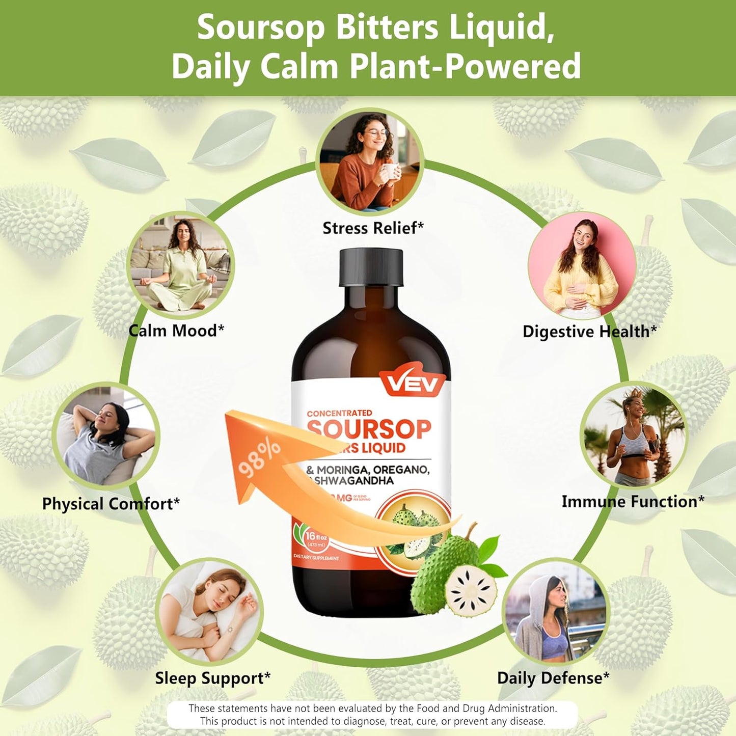 VEV Soursop Graviola Bitters Liquid Extract