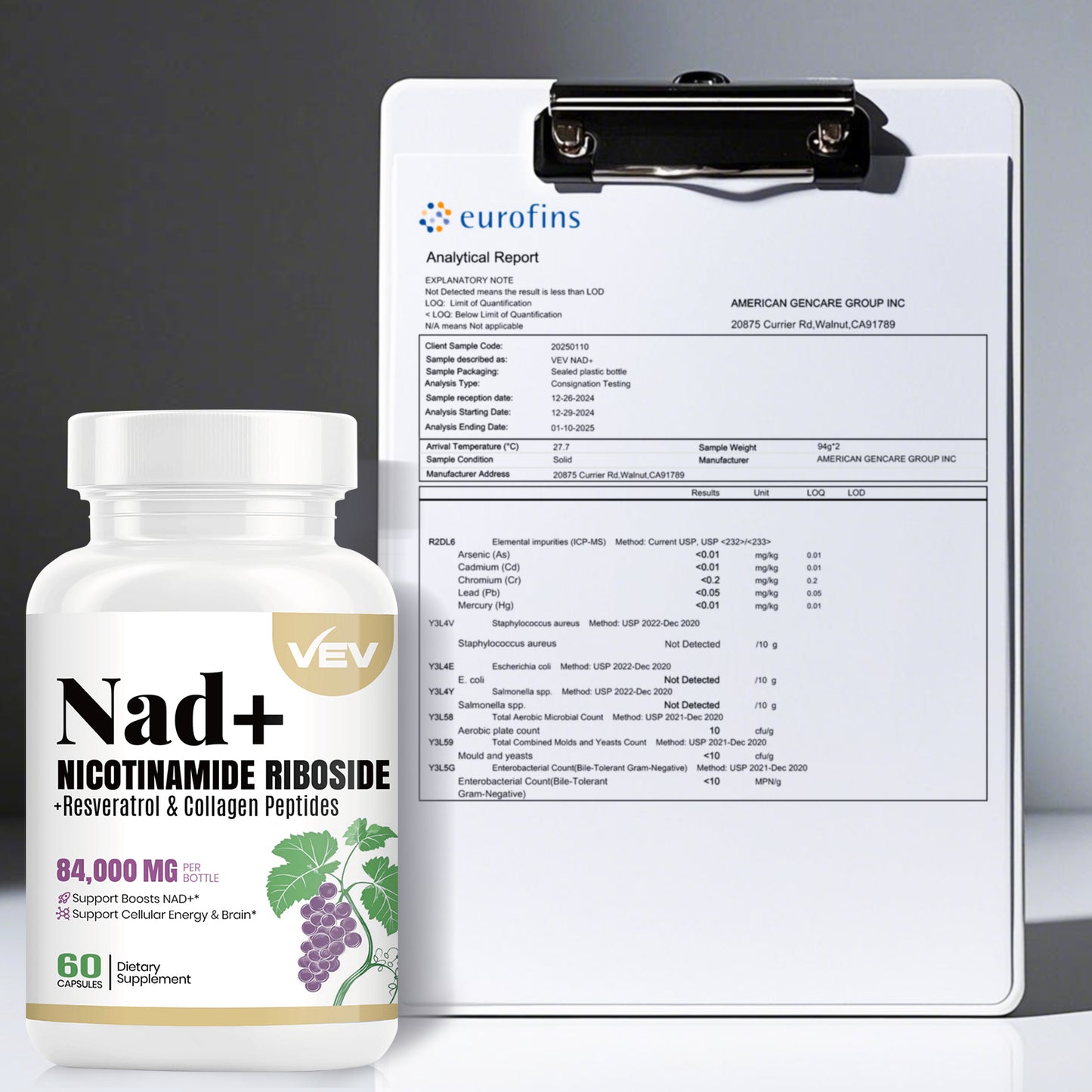 VEV NAD Supplement - Liposomal Formula