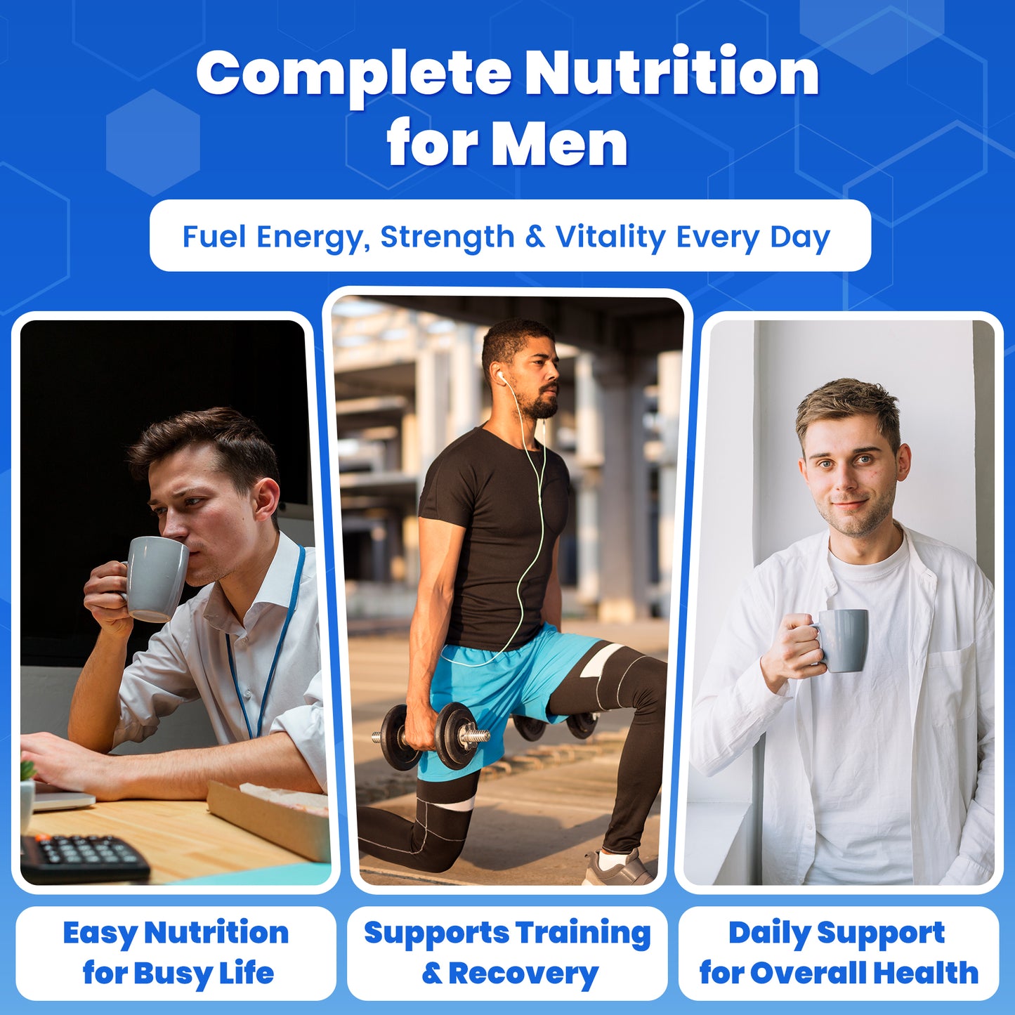 VEV Multivitamin for Men, Vitamin A, C, D, B Complex – 120 Capsules(60-Day Supply)