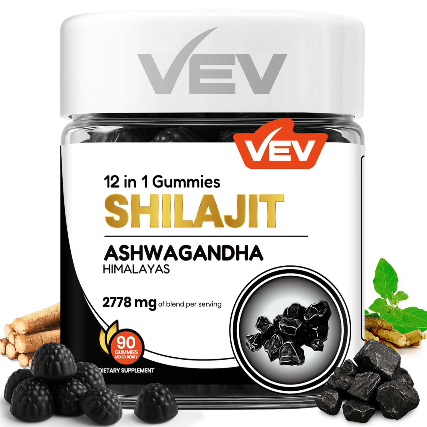 VEV Shilajit Gummies–90 Count