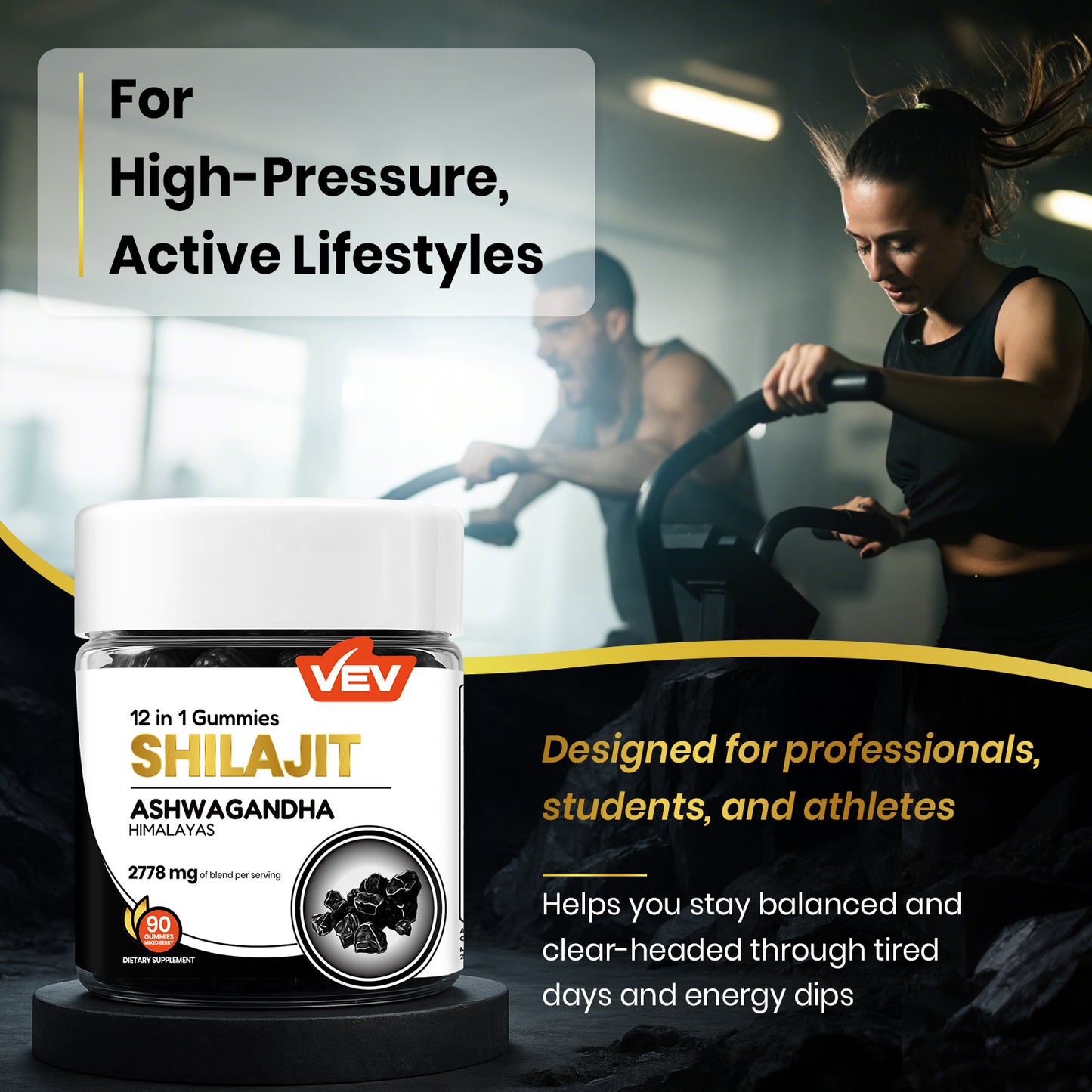 VEV Shilajit Gummies–90 Count