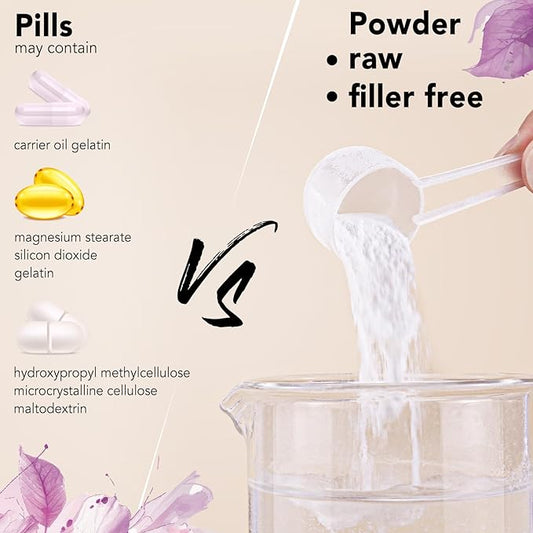 How can you mix collagen powder to prevent clumping?