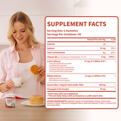 VEV Probiotics for Women Gummies, 5B CFU per Serving, 90 Count