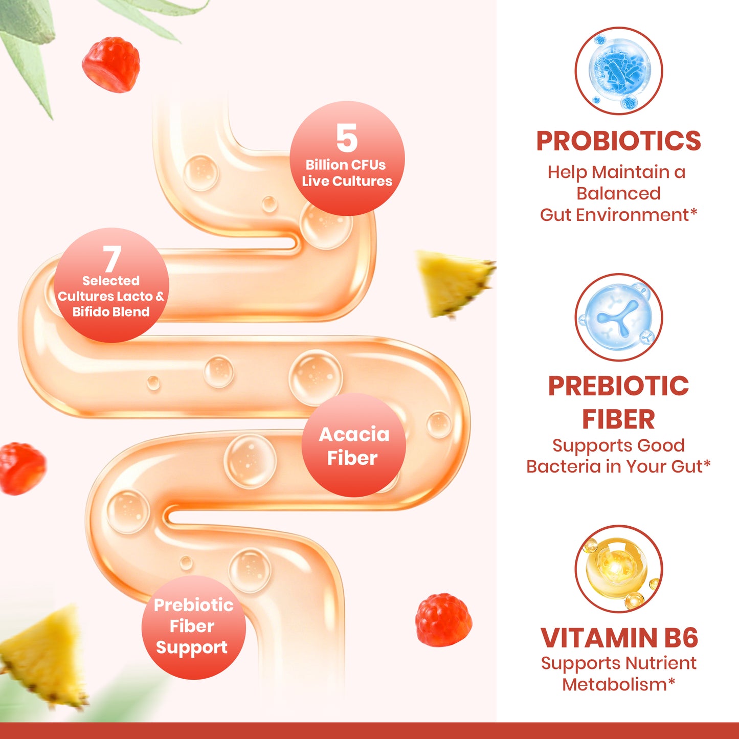 VEV Probiotics for Women Gummies, 5B CFU per Serving, 90 Count