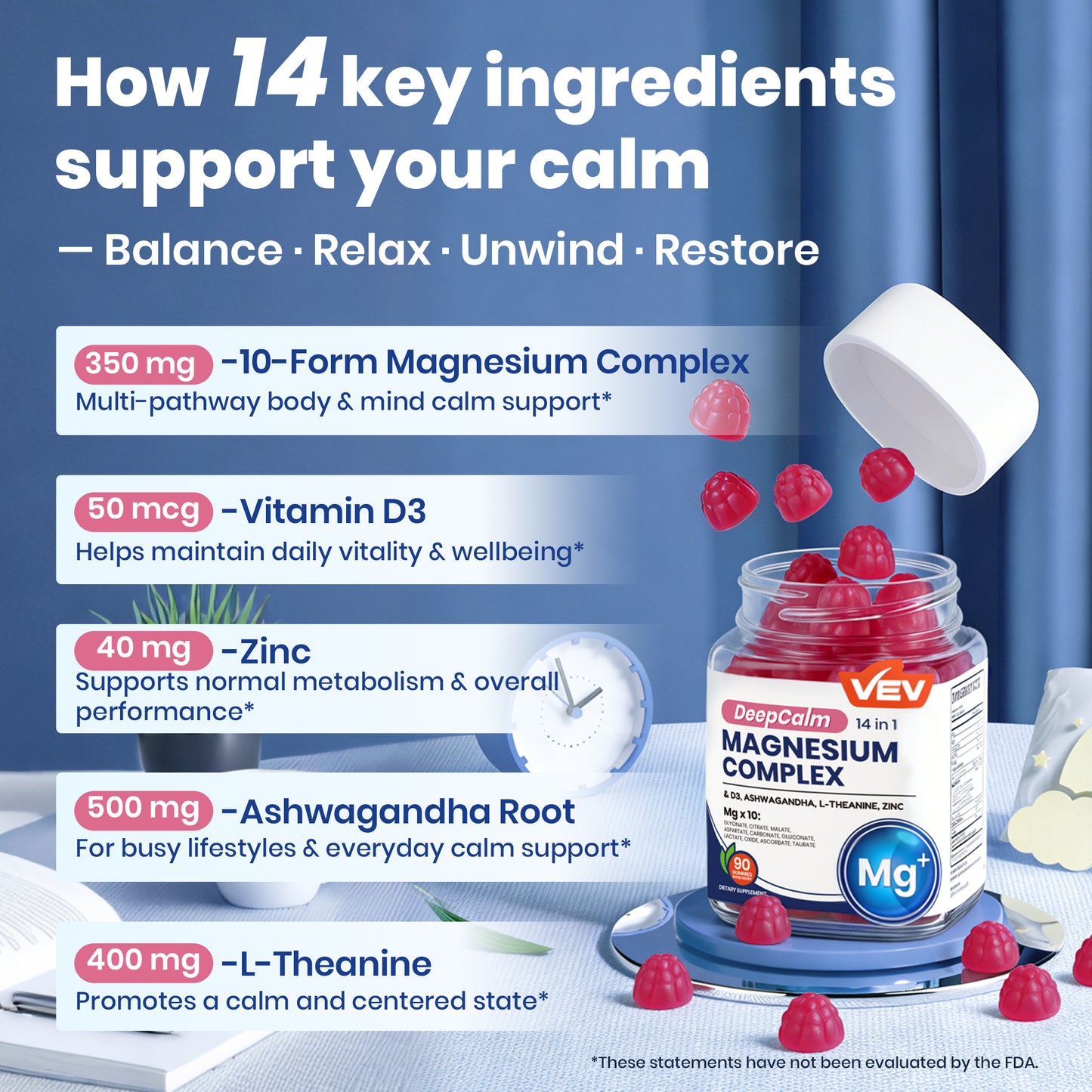 VEV Magnesium Complex Gummies