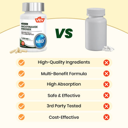 VEV 120 Capsules NAD+ Supplement -Liposomal