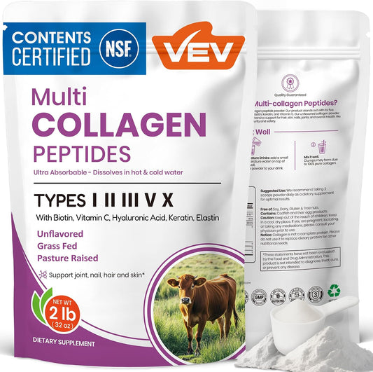 VEV Multi Collagen Peptides Powder - 32Oz