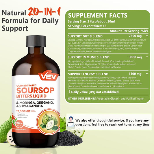 VEV Soursop Graviola Bitters Liquid Extract