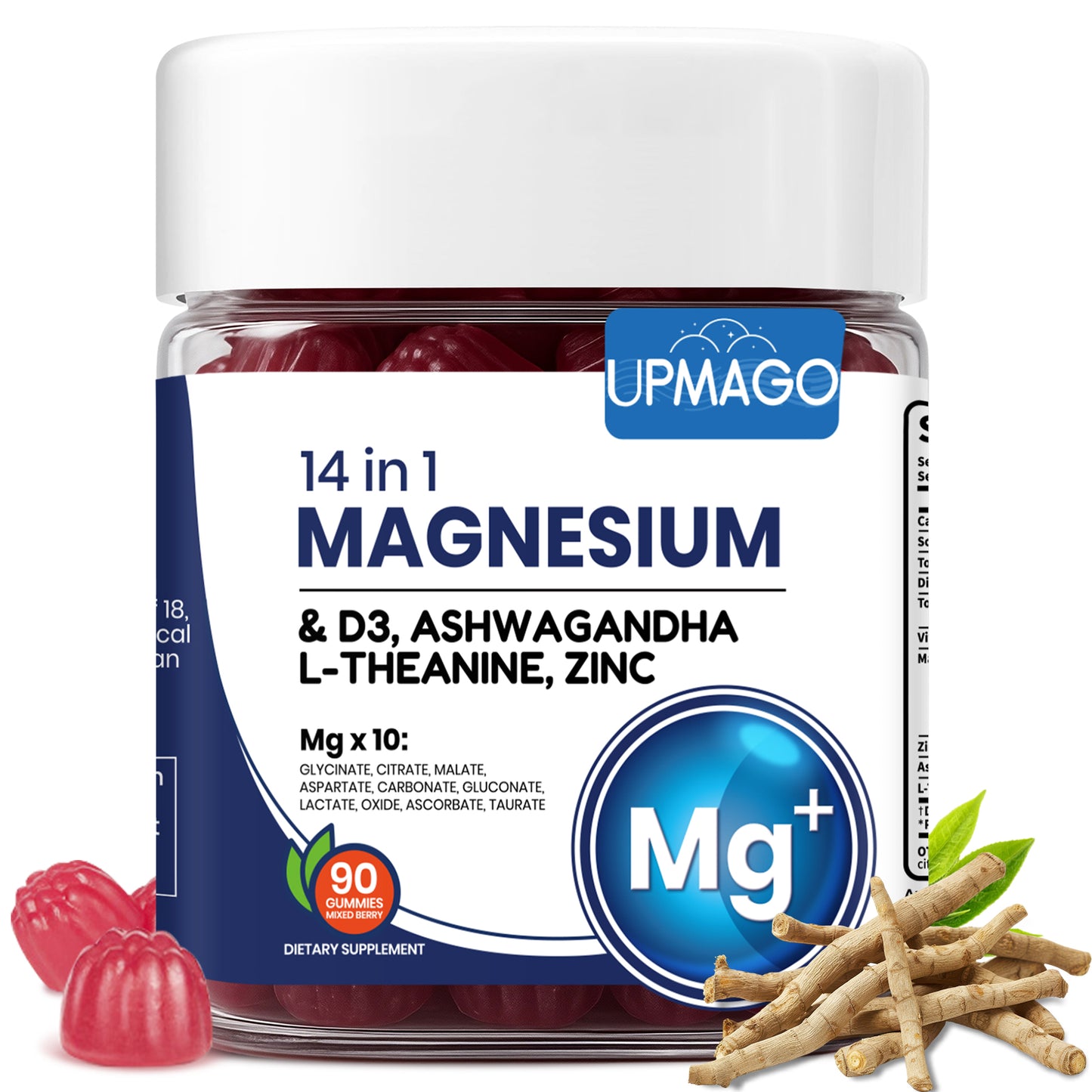 UPMAGO 14-in-1 Magnesium Complex Gummies