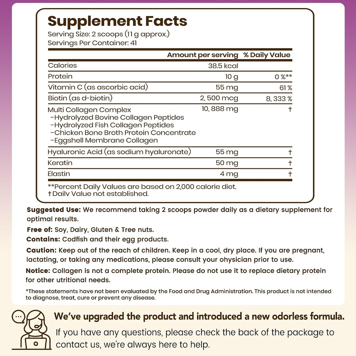 VEV Multi Collagen Peptides Powder - 16Oz