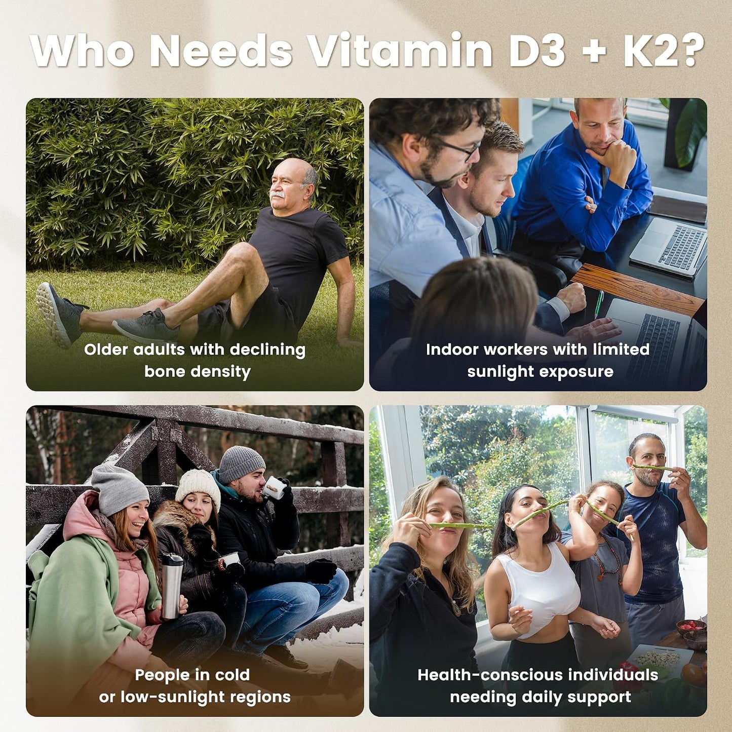 VEV Corefeel Vitamin D3 K2, 5000 IU D3 100mcg K2 (MK 7), 300 Softgels