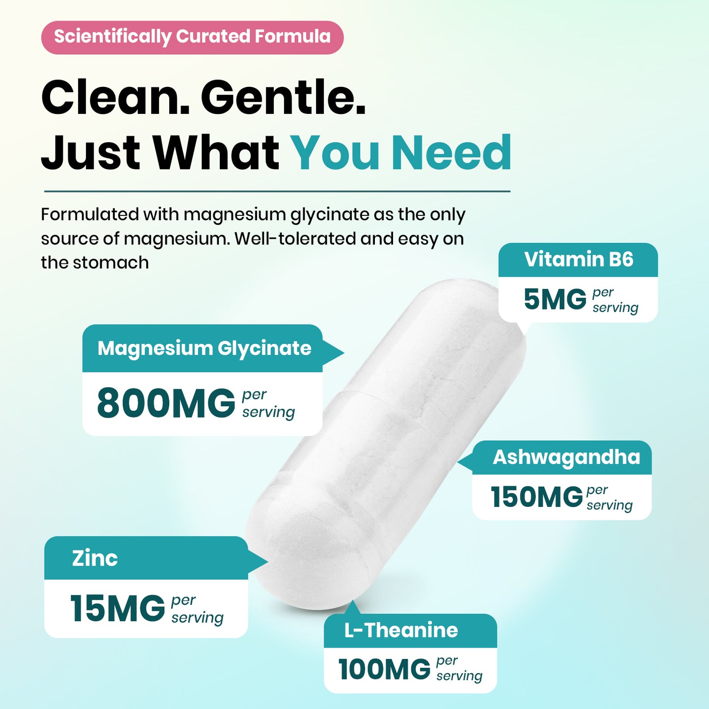 VEV DeepCalm Magnesium and Zinc Capsules