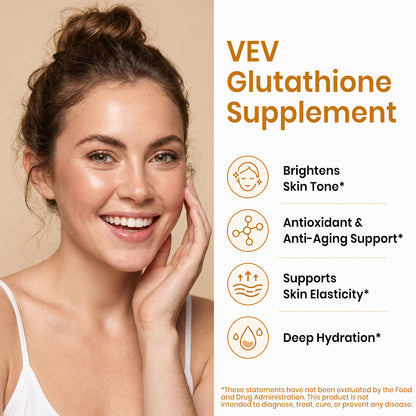 VEV Glutathione Supplement 600mg, Vitamin C & Collagen