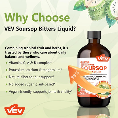 VEV Soursop Graviola Bitters Liquid Extract