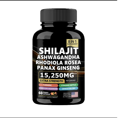 VEV Complex with Shilajit, Panax Ginseng, Ashwagandha, Rhodiola Rosea, Turmeric, Ginkgo Biloba, Stinging Nettle