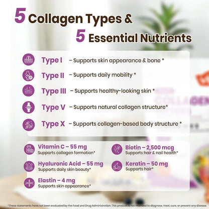 VEV Multi Collagen Peptides Powder - 16Oz