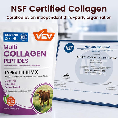 VEV Multi Collagen Peptides Powder - 32Oz