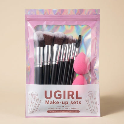 UGIRL Makeup Brush Set for Face and Eyes, Soft Professional Brushes for Everyday Makeup