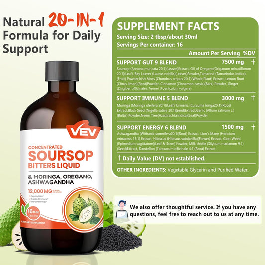 VEV Soursop Graviola Bitters Liquid Extract