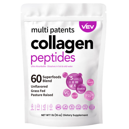 VEV Multi Collagen Peptides Powder - 16Oz