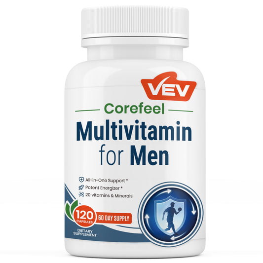 VEV Multivitamin for Men, Vitamin A, C, D, B Complex – 120 Capsules(60-Day Supply)