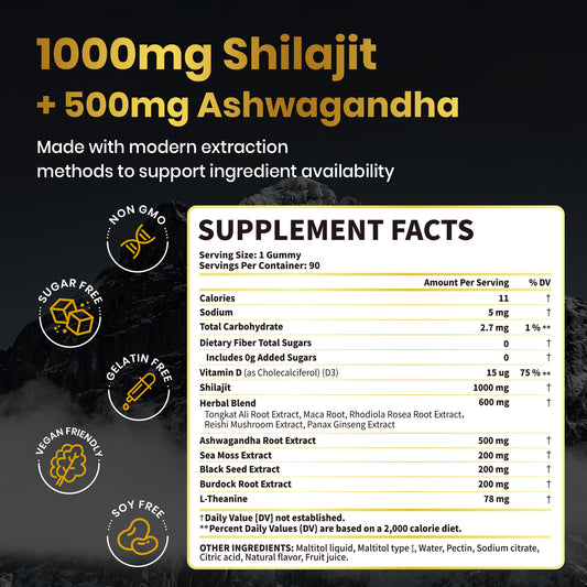 VEV Shilajit Gummies–90 Count