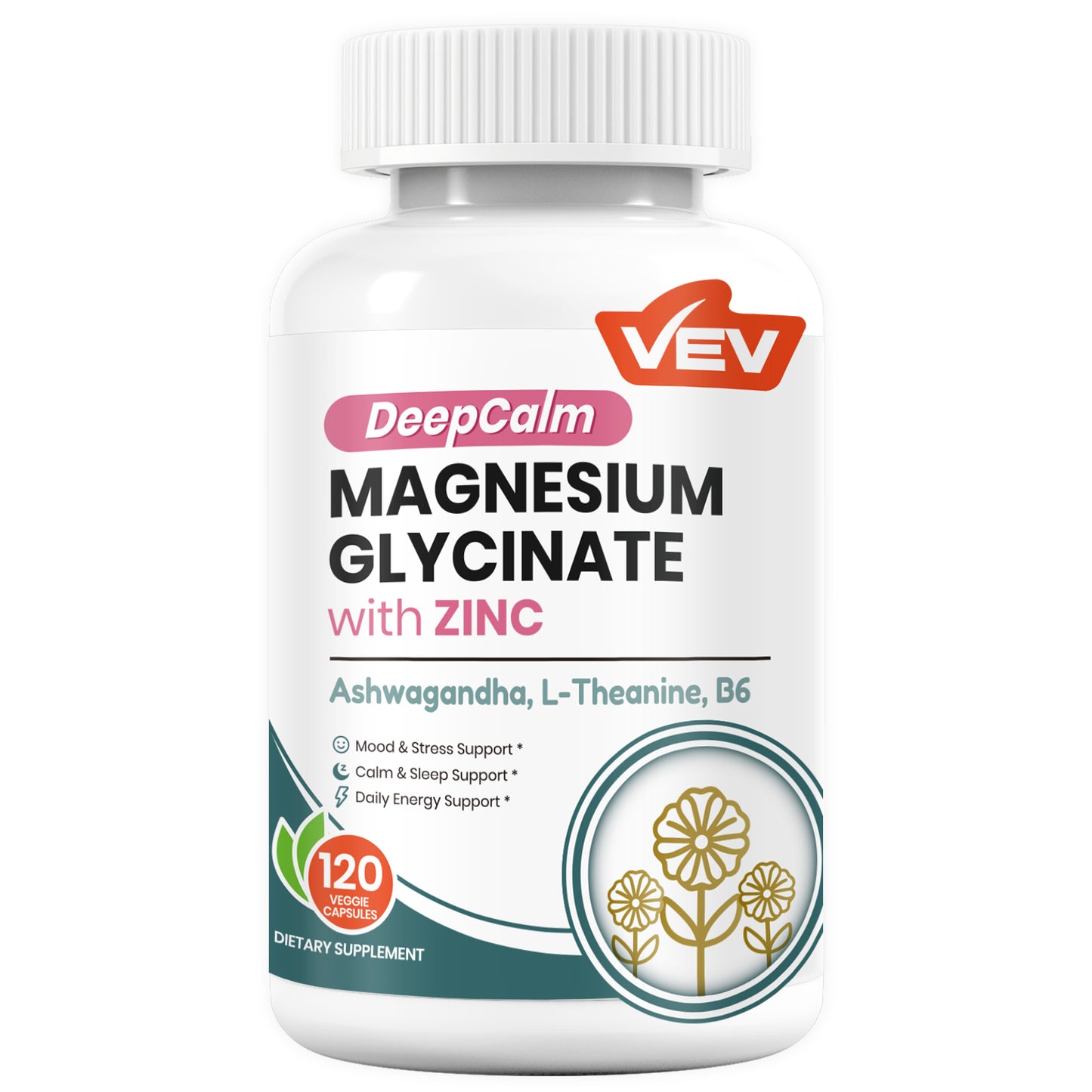VEV DeepCalm Magnesium and Zinc Capsules
